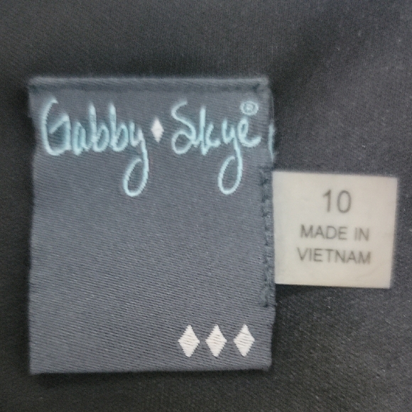 Gabby Skye Black White Sleeveless Sweetheart Neckline Lace Midi Dress Size 10 - Picture 11 of 11